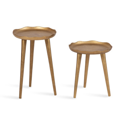Two-Piece Round Plant Stand Set