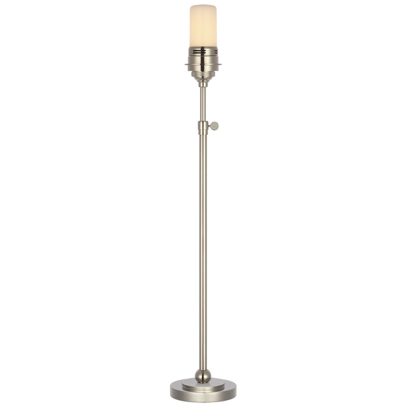 Thomas O'Brien Bryant 27" Adjustable Cordless Table Lamp with Linen Shade, Silver