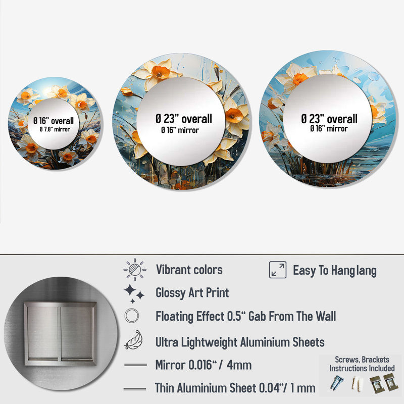 Devanae Metal Round Mirror