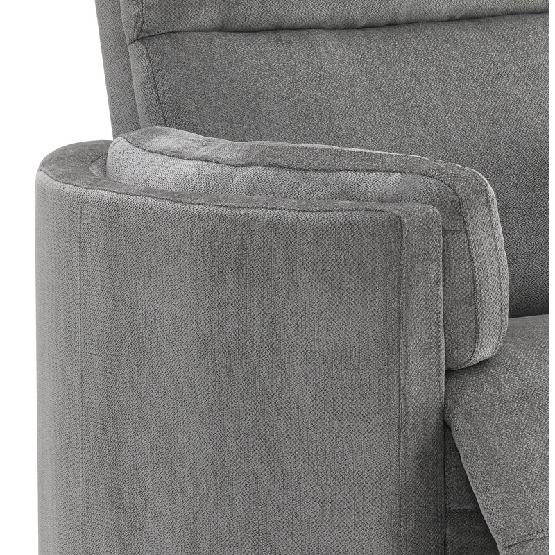 Fauteuil inclinable et oscillant Sagen, Chenille gris anthracite