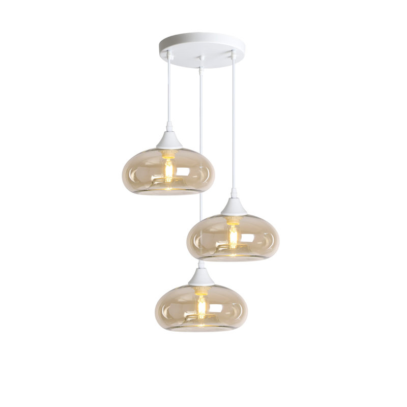 Beale 3 - Light Cluster Pendant, Amber, White