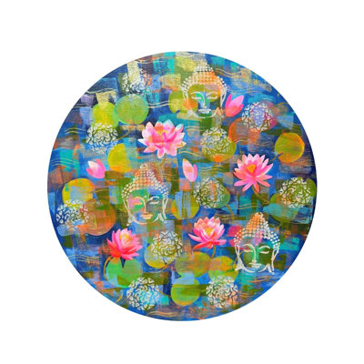 Regal - Bouddha calme | Acrylique sur toile | Par Amita Dand | Décoration murale