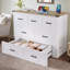 Lit escamotable double avec station de charge et grand tiroir de rangement-2106597657-2106597658