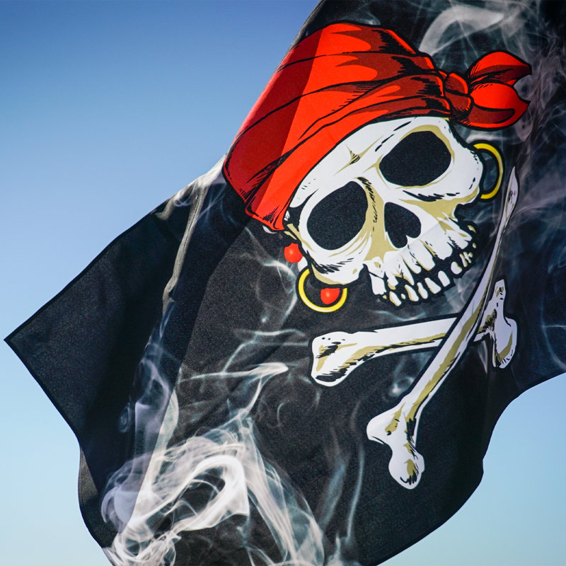 Drapeau Smokin 'Pirate, H 36 po x l 60 po