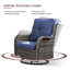 Ensemble de conversation pour patio pour 7 personnes Carolina Wicker avec coussins et foyer-111605571-111605570