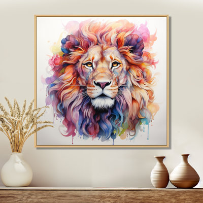 Colorful Royal Lion portrait - Lion Wall Art