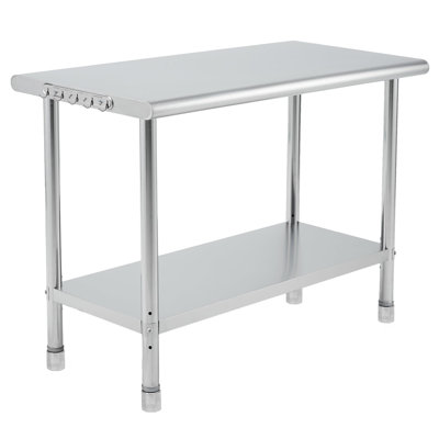 Table de préparation commerciale en acier inoxydable 60 x 24 x 35 po