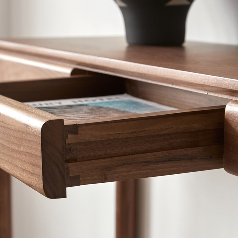 Nouvelle table d'entrée en bois massif de style chinois., H 35,4 po x l 54,3 po x P 13,6 po