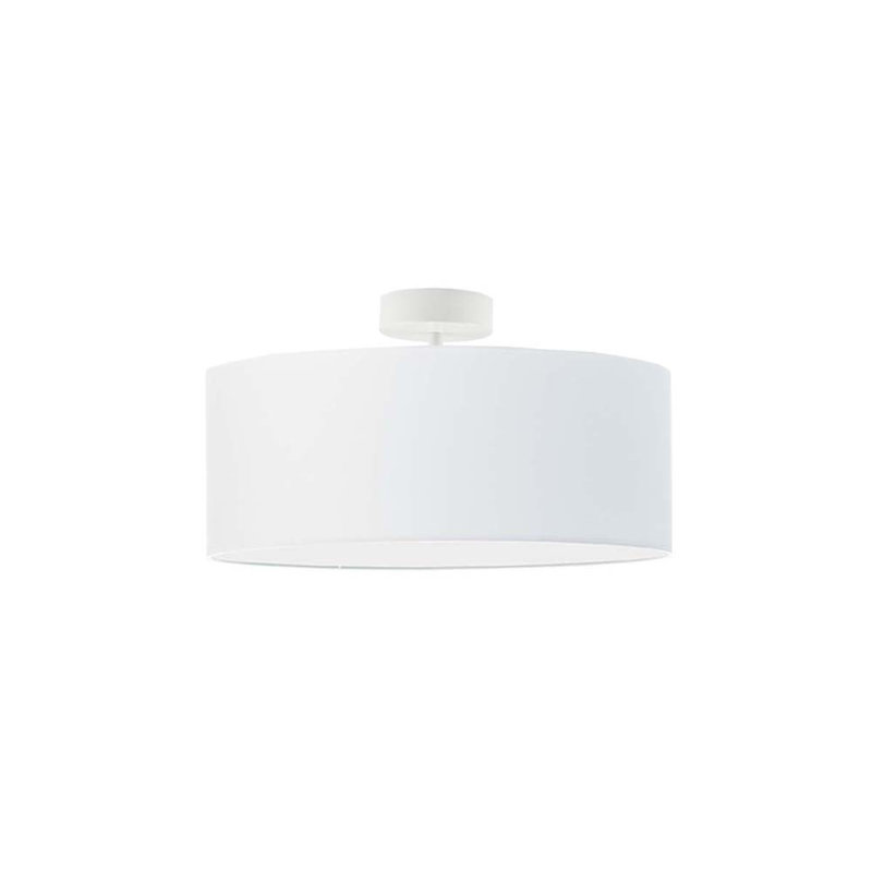 Audriona Semi Flush Mount, White, White, 30cm H x 40cm W x 40cm D