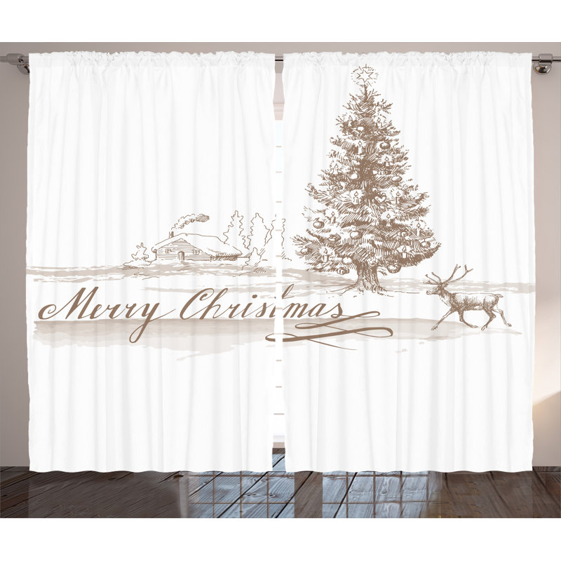 Semi Sheer Curtain Pair, 54" W x 96" L