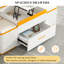 Table basse relevable avec tabourets de rangement, table centrale moderne avec plateau pliable, table basse réglable multifonctionnelle