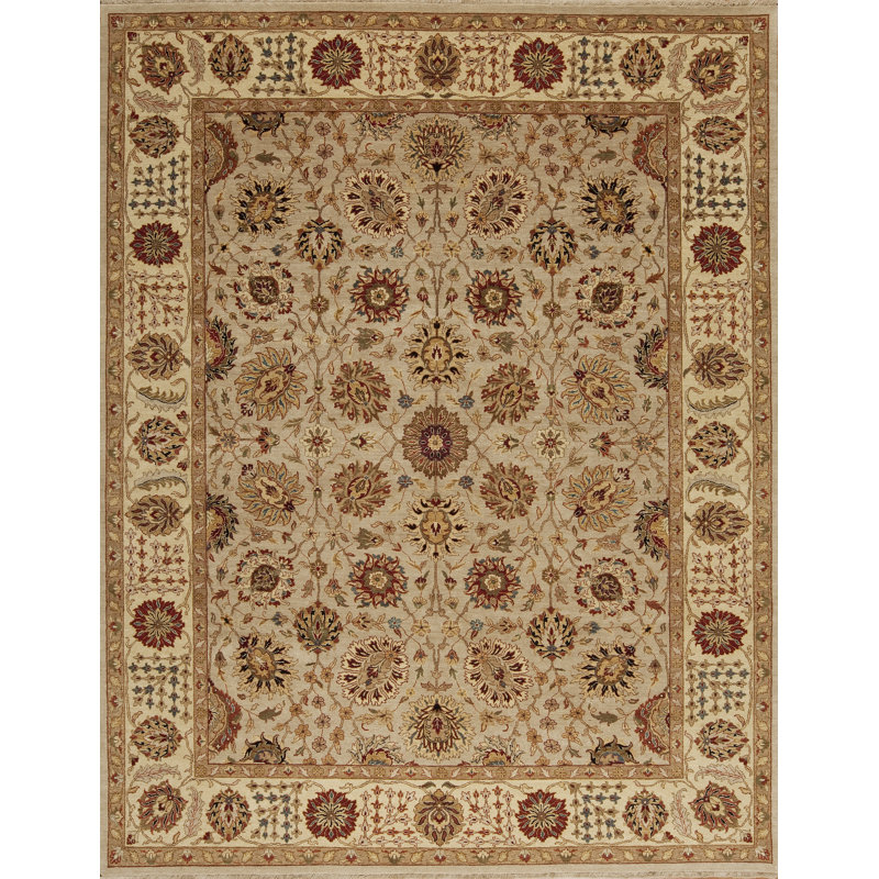 Maharani Hand Knotted Wool Area Rug, Rectangle 5' x 7'