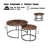 Oryan Frame Nesting Tables Set - 2-Tier Storage End Tables, Space Saving-504316313-504316294