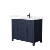 Beckett 42" Freestanding Single Bathroom Vanity with Quartz Top