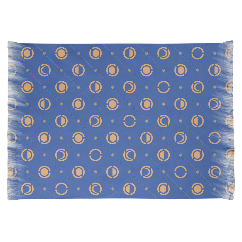 Tapis bleu/jaune lune phases, Non