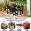 Ensemble de bar pour 2 personnes, table de salle à manger, balcon, chaise Adirondack, ensemble de salle à manger en polyéthylène pour l'extérieur-616280448