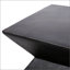 Table d'appoint d'extérieur en béton léger avec piédestal géométrique, durable et prête à l'emploi