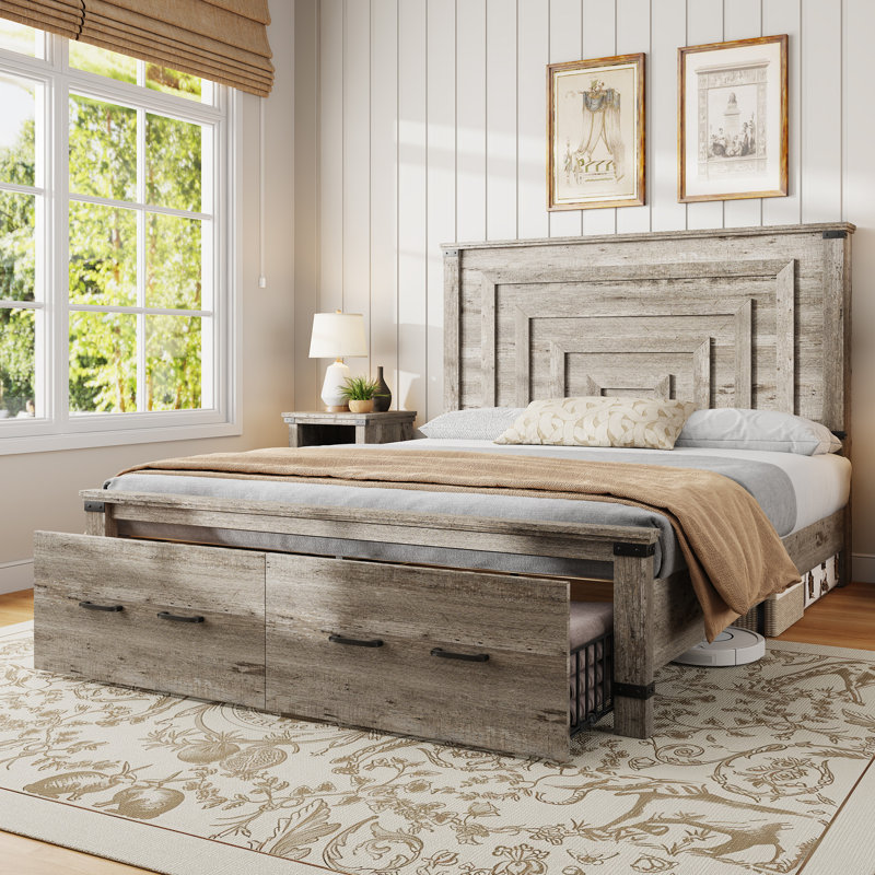 Structure de lit double Farmhouse, Blanc, Double