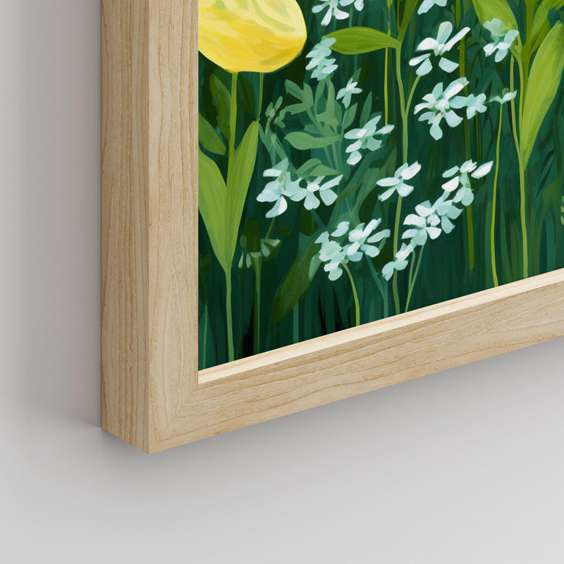 «Botanical Garden Vibrant Floral» sur papier, H 8 po x l 10 po, Naturel