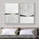 SIGNLEADER Framed Canvas Print Wall Art Set Minimal Grey White Landscape Abstract Shapes Illustration Modern Art Decorative Nordic Chic Relax/Zen For Living Room, Bedroom, Office