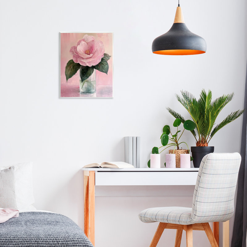 Plaque murale fleur de corail rose, design par Petal Prints Design