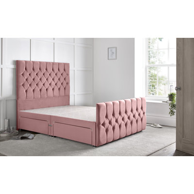 Fleisher Divan Bed with 54" Floorstanding Headboard