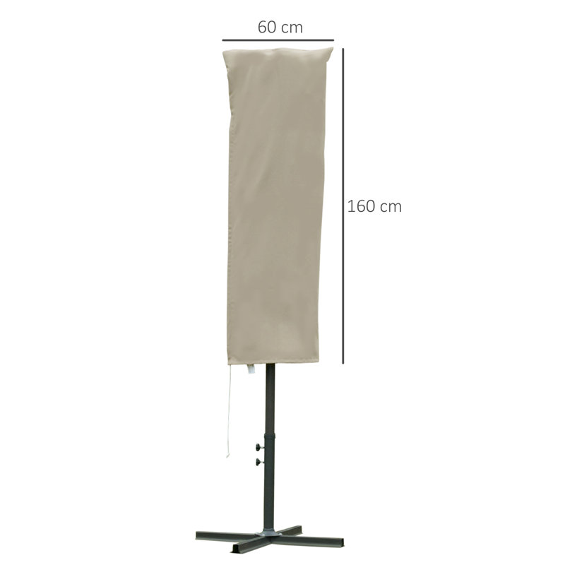 Jacobo Garden Parasol Cover for 2-4.6m Parasol, Φ60 x 160cm Khaki