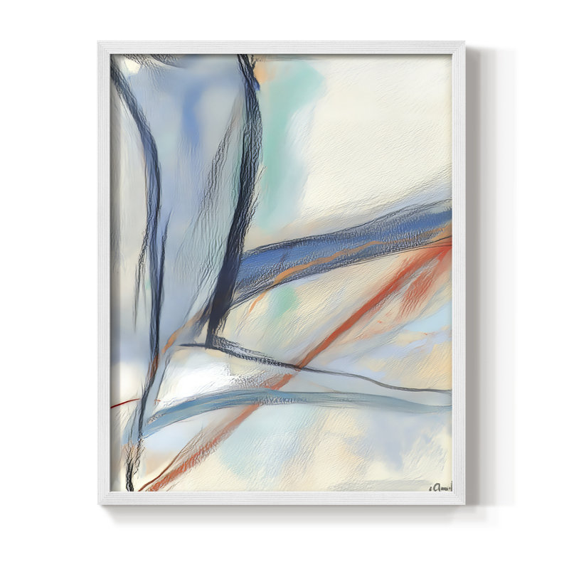 "ABSTRACT Series DCCXIX" par J Paul, Blanc, H 15 po x l 12 po