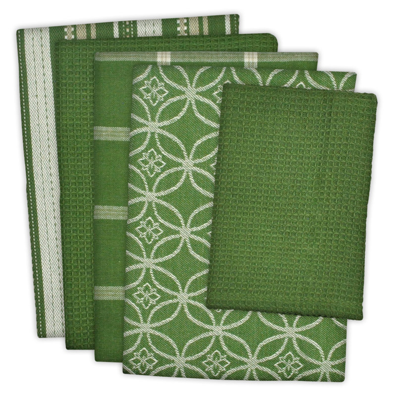 Cotton Waffle Dish Cloth Kitchen Towel, Sage