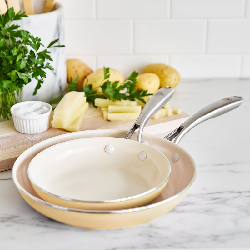 Ensemble de poêles à frire en céramique antiadhésive de 8 po et 10 po GreenLife Artisan