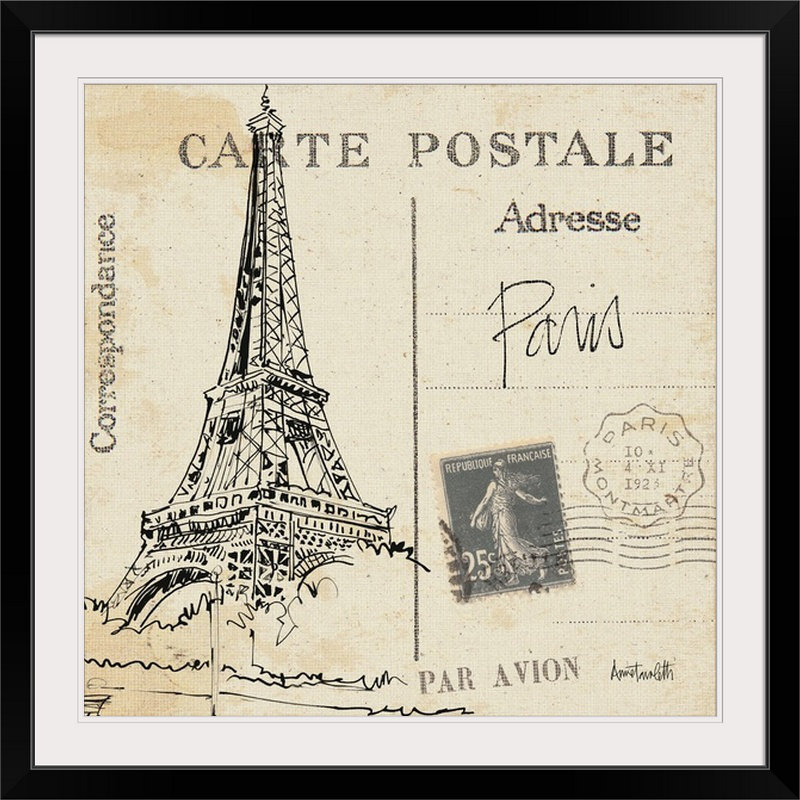 « iii » anne tavoletti, impression Postcard Sketches, H 16 po x l 16 po x P 1,5 po, Toile