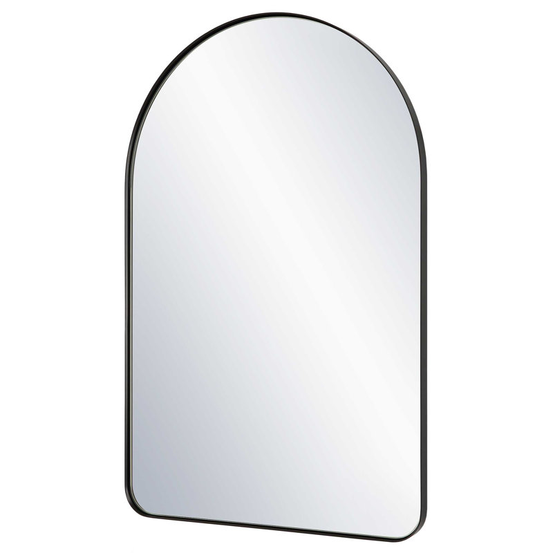 Ophira Stainless Steel Mirror, Matt Black, 34" x 22"