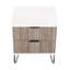 Table de chevet en gris rustique et blanc-1687206437