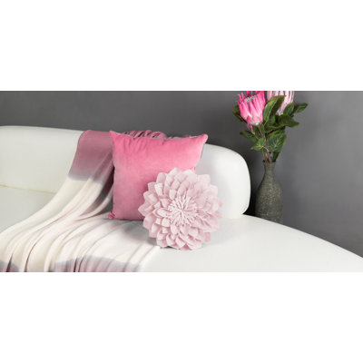  3D Floral Accent Pillow Handmade Flower Throw Pillow Decorative Cushion Cover & Insert