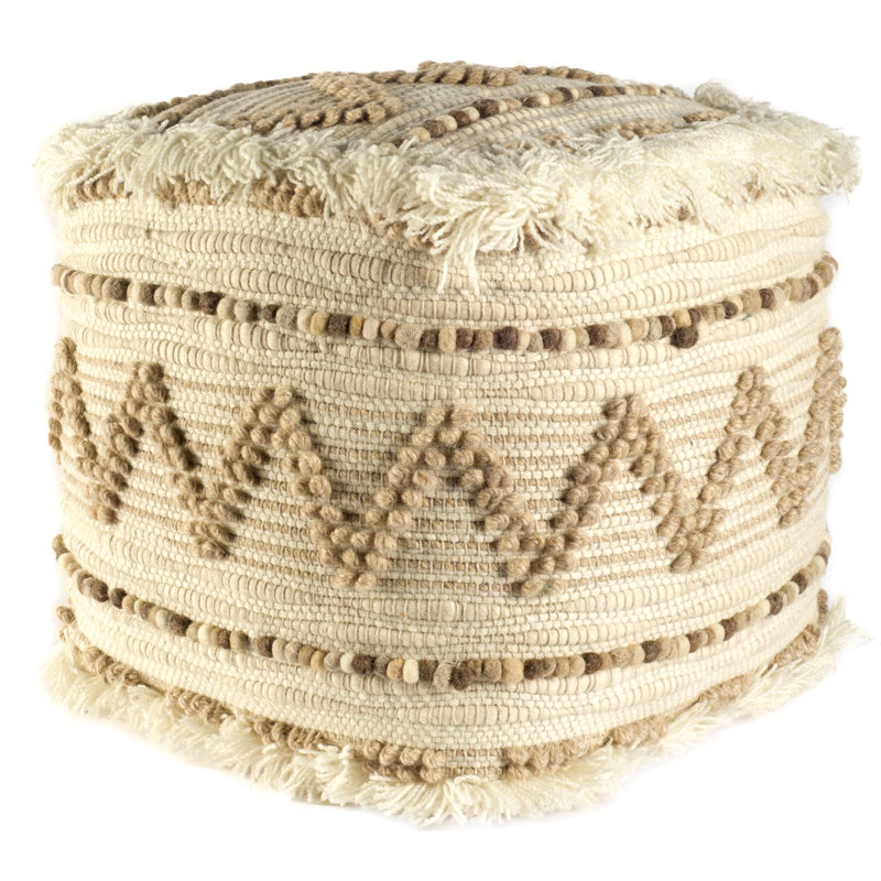 Pouf large en chevron carré 18 "