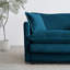 Canapé modulaire en chenille bleu avec méridienne réversible et double repose-pieds confortable et insonorisant