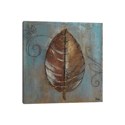 New Leaf V (Blue) by Patricia Pinto - Wrapped Canvas Gallery-Wrapped Canvas Giclée -  East Urban Home, 4D7B65996F6547E1AD2BED37D38308DD