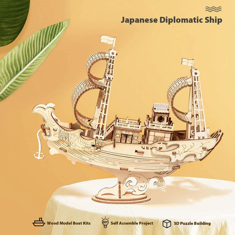 Casse-tête bricolage 3D - Bateau diplomatique japonais - 91 pièces