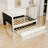Upholstered Full Daybed with Twin Trundle, USB Ports and LED Lighting-925258960