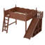 Lit mezzanine double avec tablettes de rangement et garde-robe-804260226-804260254