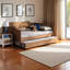 Lit de jour avec couchette en bois massif-402400139-402400136