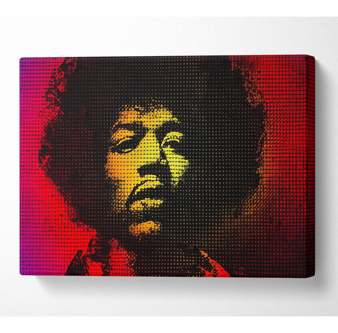 Jimi Hendrix Gesicht - Kunstdrucke auf Leinwand