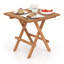 Highland Dunes 1 Pc Patio Folding Side Table Teak Wood Square Slatted Tabletop Portable Picnic-121779340