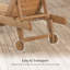 Chaise longue en bois avec table coulissante et roulettes