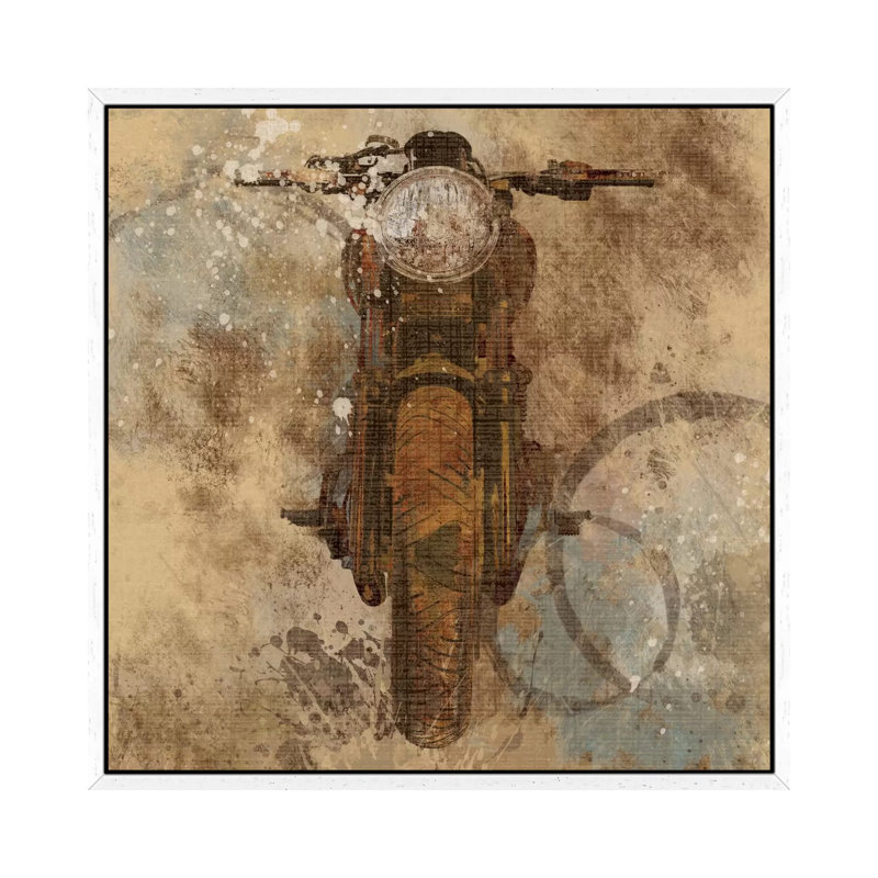 Live To Ride II by Carol Robinson - Painting on Canvas, White Framed Canvas, 93.98 cm H x 93.98 cm W