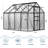 6x8 ft Walk-In Polycarbonate Greenhouse with Aluminum Frame, 4mm Twin-Wall Panels, Sliding Door, Adjustable Roof Vent and Rain Gutters for Backyard Garden-125202580