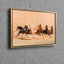 Art mural en toile de coton avec course de chevaux, parfait pour les espaces loft et idéal comme cadeau unique