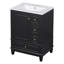 Meuble-lavabo compact avec lavabo en céramique de style moderne pour l'excellence de la salle de bain.