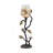 D5.1x17" Decorative Votive Candle Holder With Black And Antique Gold Floral Vine Design
