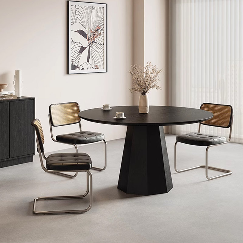 3 - Person Solid Wood Top Pedestal Dining Set, 29.52" H x 47.24" L x 47.24" W